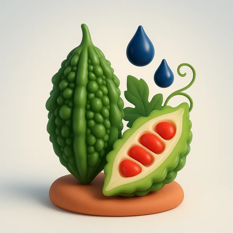 Glycoflamin ingredientes composición: extracto de melón amargo, el segundo de los cuatro